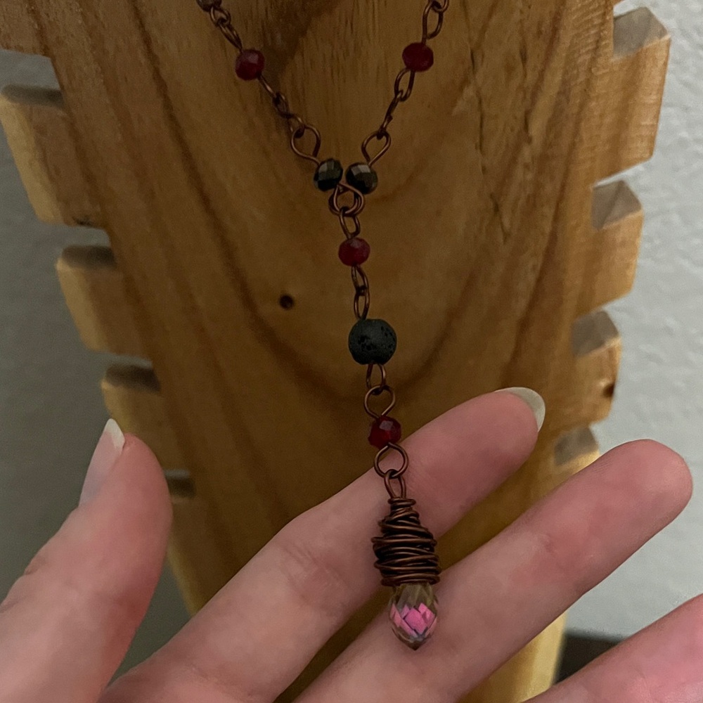 Wire Wrapped Essential Oil Diffuser Necklace - image 4